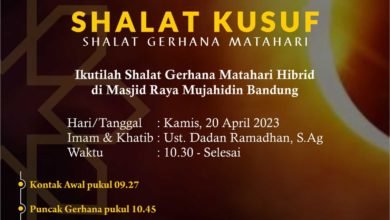 Masjid Raya Mujahidin Akan Adakan Salat Gerhana Matahari Hibrid